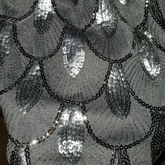 SLNY Charcoal Evening Dress - Picture 4 of 7